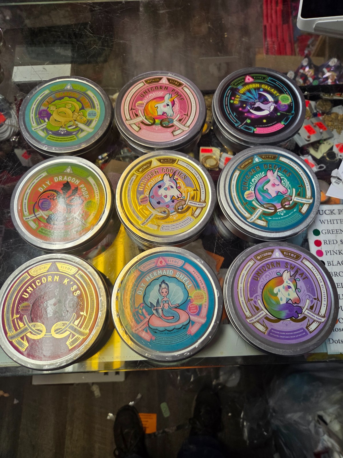 mythical slyme 1.7 oz glow and 2.8oz variety of types putty slime