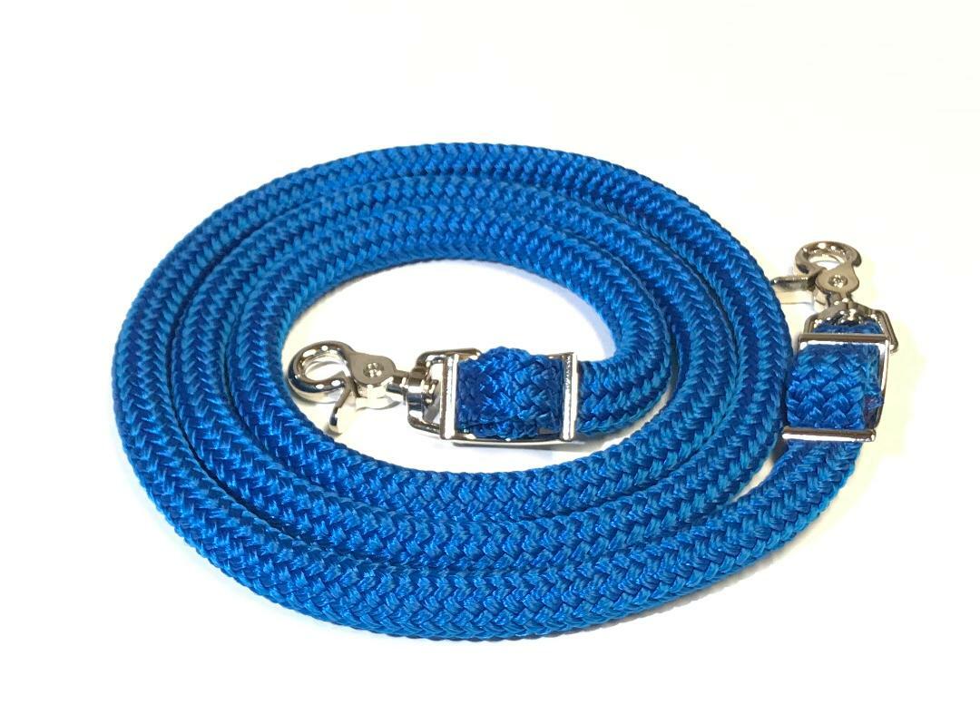 pony rein, miniature horse rein, pony tack blue yacht rope