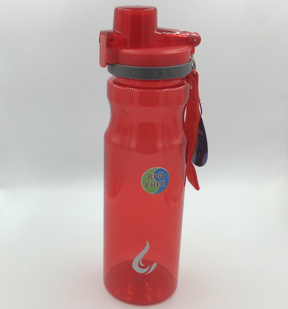 Water Bottle Red Durable Tritan BPA Free Twist and Lock Lid 28 oz New With Tags