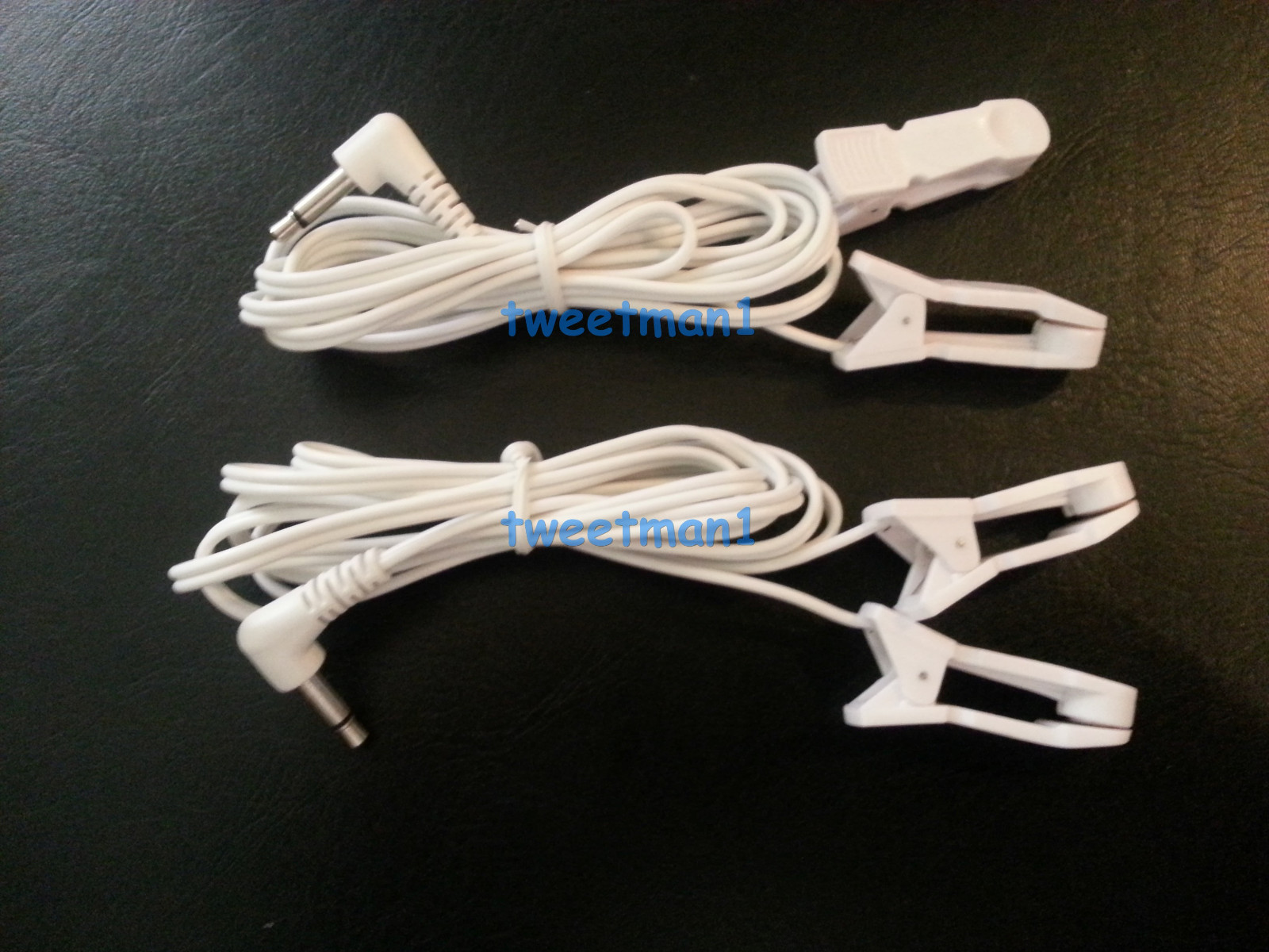 4 EAR CLIP/CLAMP ELECTRODE 3.5mm Plug & Cable Microcurrent Electrotherapy TENS