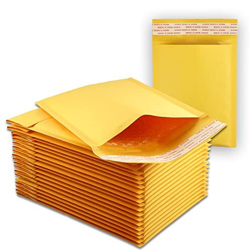 EcoSwift #W, 5" x 8", 5 Pack, Kraft Bubble Mailers Padded Shipping Envelopes