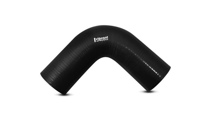 Vibrant 2747 Elbow Coupler 90 Degree 3.25" ID 3.5" Leg Reinforced Silicone Black