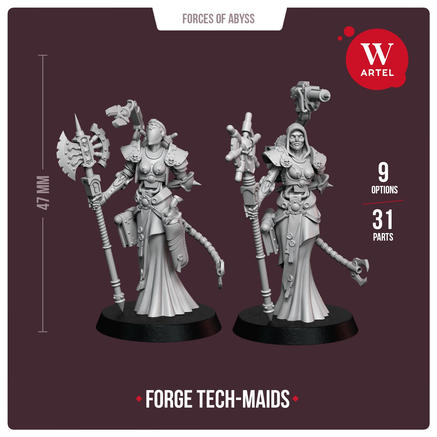 Forge Tech-maids 28mm Artel W Adeptus Mechanicus