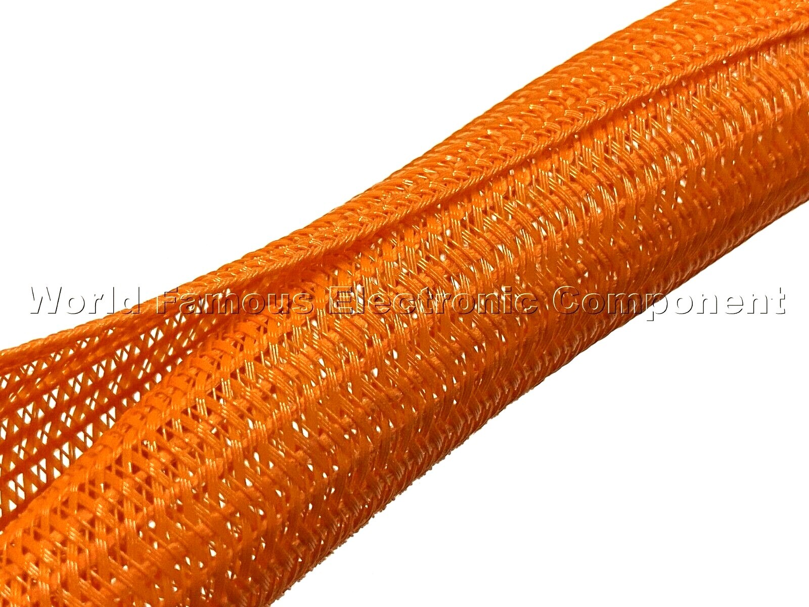 1/2" Orange Split Braided Cable Sleeving , Split Loom , Wrap -USA