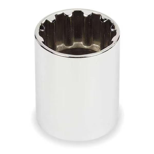 1/2 Drive 7/8 SAE Spline Socket 12 Point Chrome Alloy Steel Hand Tool