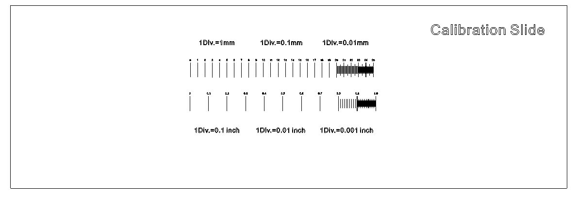 Stage Micrometer Metric English System Calibration Glass Slide for Microscope