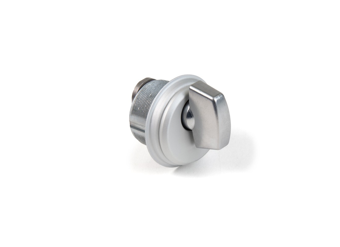 FHC FL2172SA Mortised Thumbturn Cylinder with Cylinder Ring - Aluminum