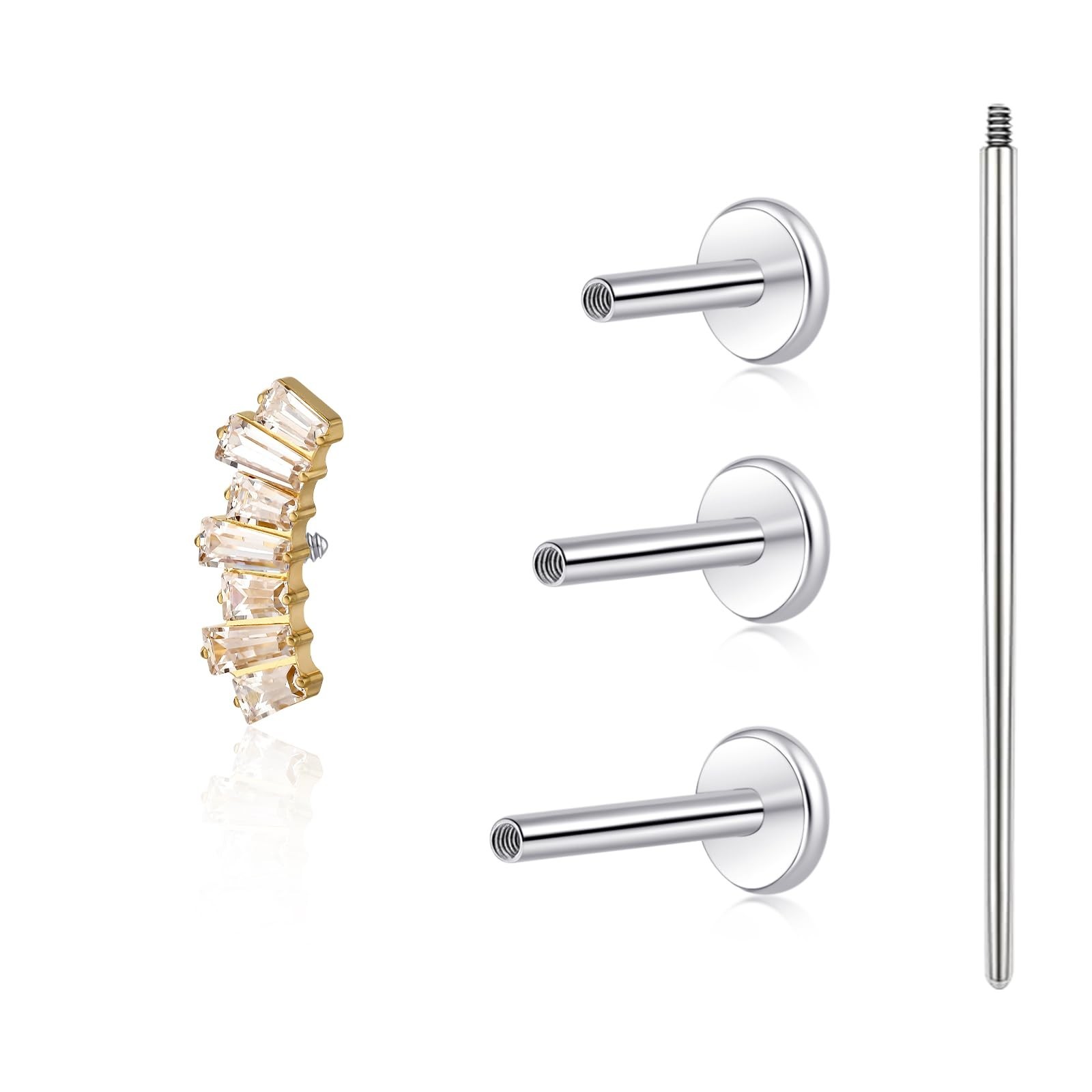 limerencia F136 Hypoallergenic Titanium 18G Internal Thread Piercing Jewelry,...