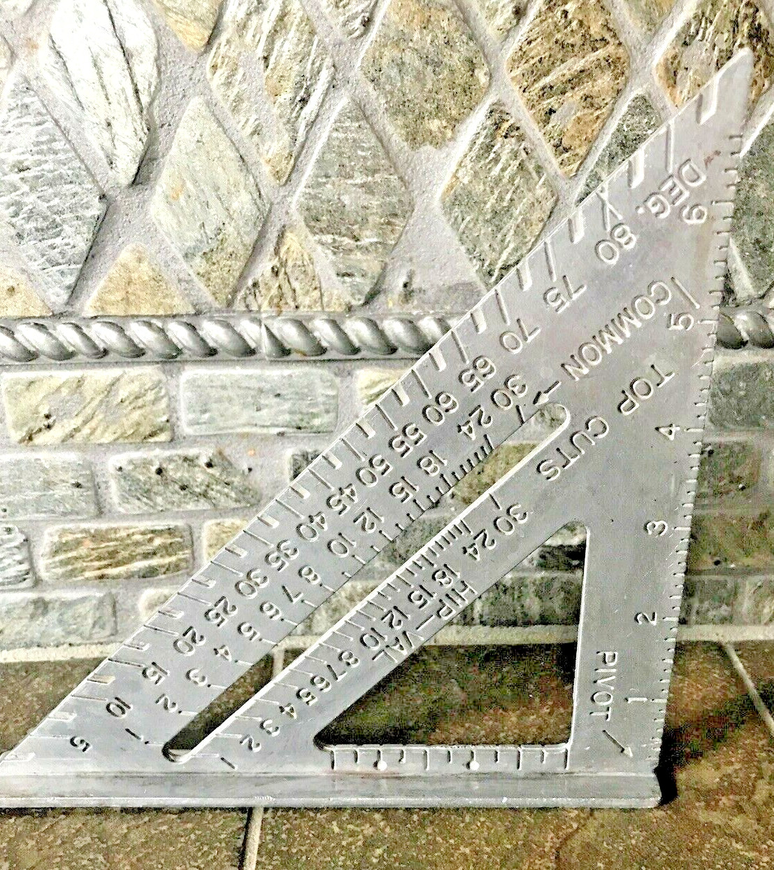 Vintage Unbranded Aluminum Alloy Square Carpentry Tool Useful Or Man Cave Decor
