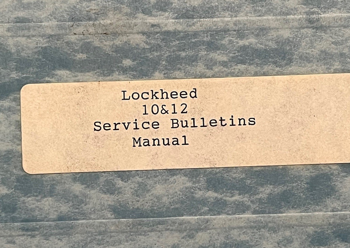 Lockhead 10 & 12 Service Bulletins Manual Illustrated.   Older Copy