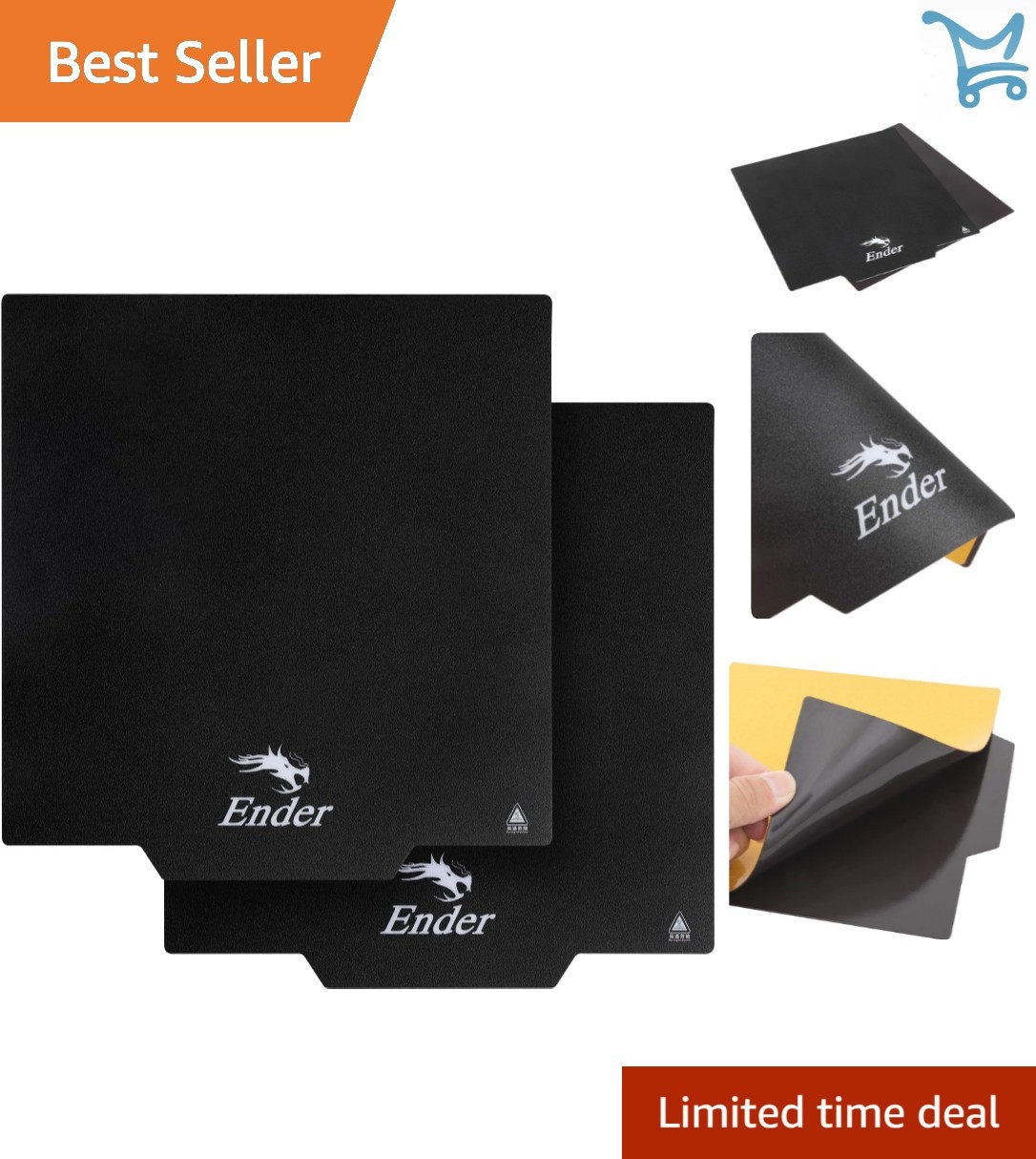 2PCS Magnetic Removable Build Surface for Ender 3 3D Printer Heated Bed