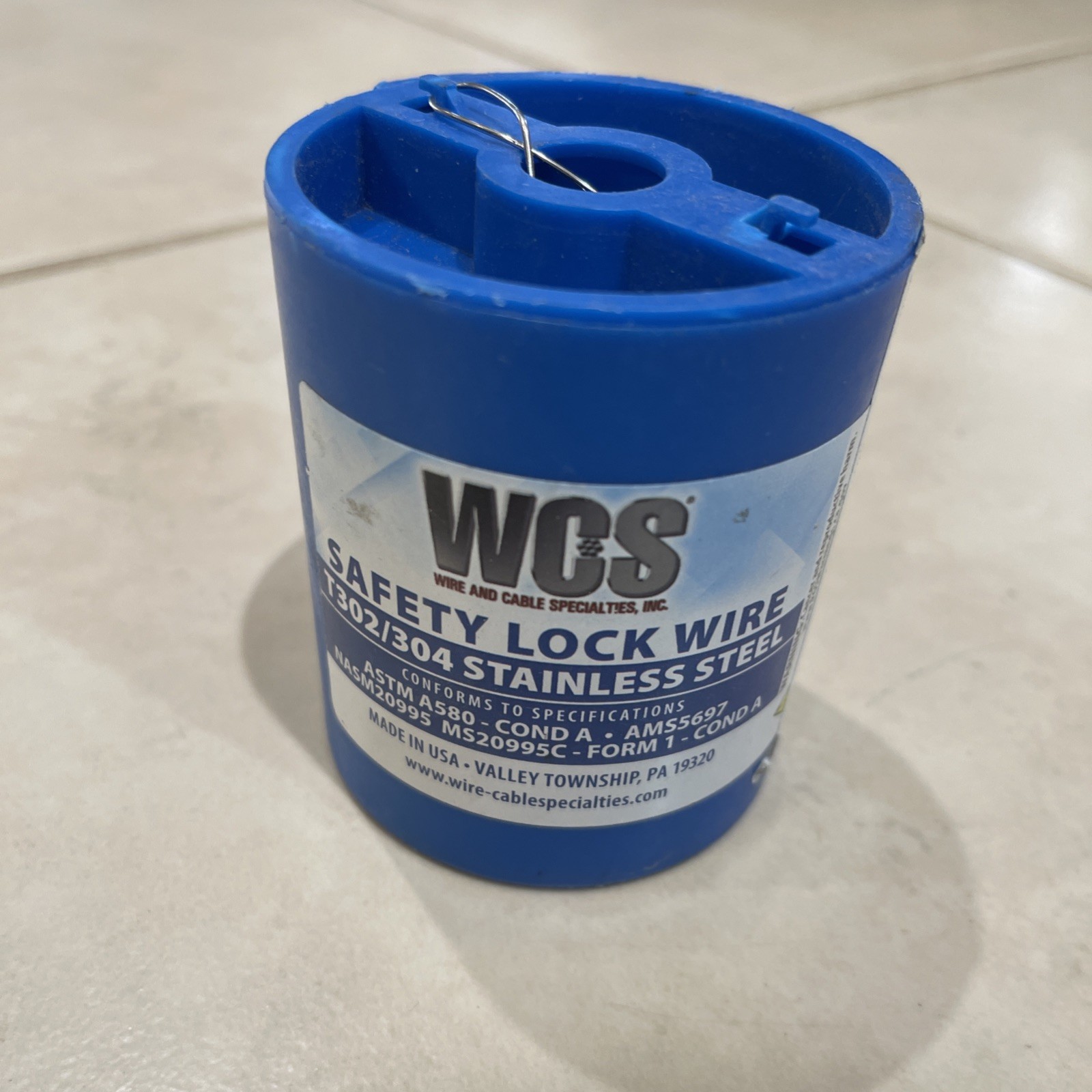 Aircraft Safety Lock Wire MS20995C21 1 LB. Roll .021” Diameter T302/304 SS New