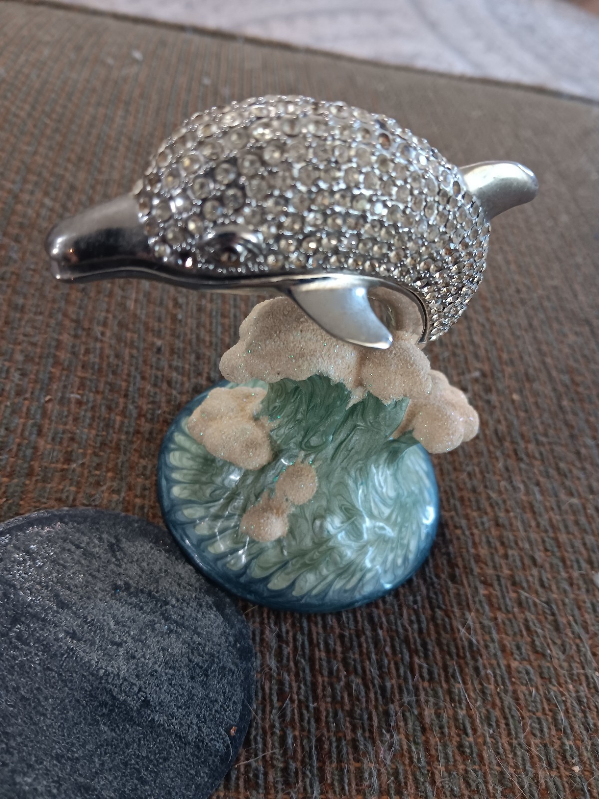 Perry Borelli Jeweled Dolphin Trinket Box