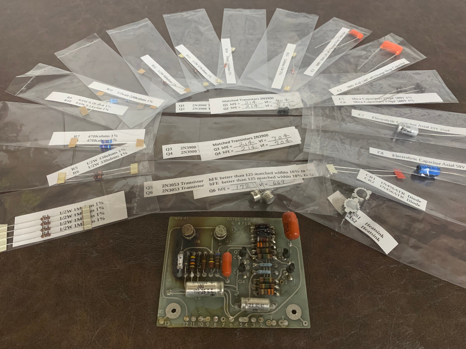 Altec 9475A Preamp Rebuild Kit