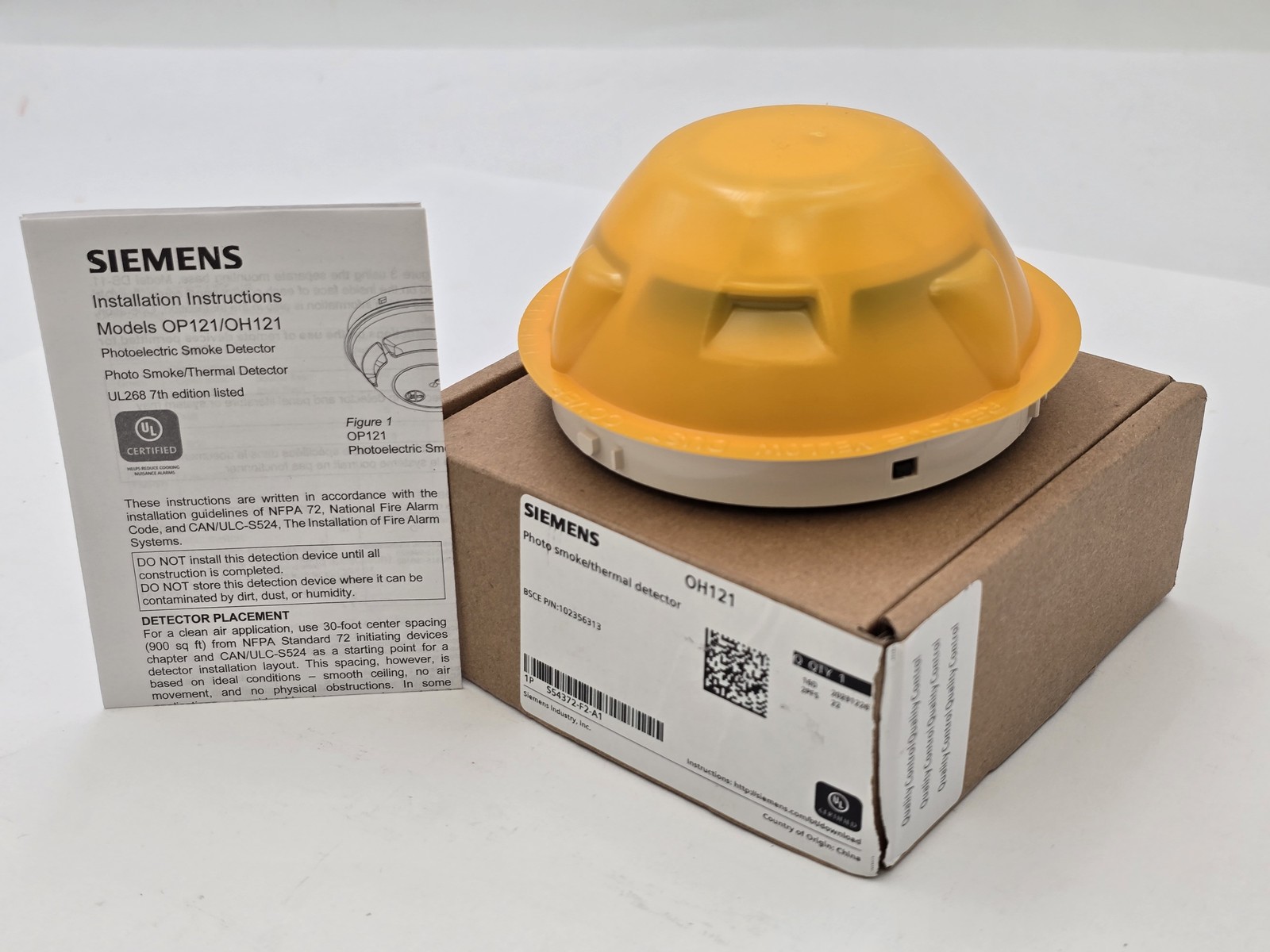 Siemens OH121 S54372-F2-A1 Photo Smoke Thermal Detector Optical Heat