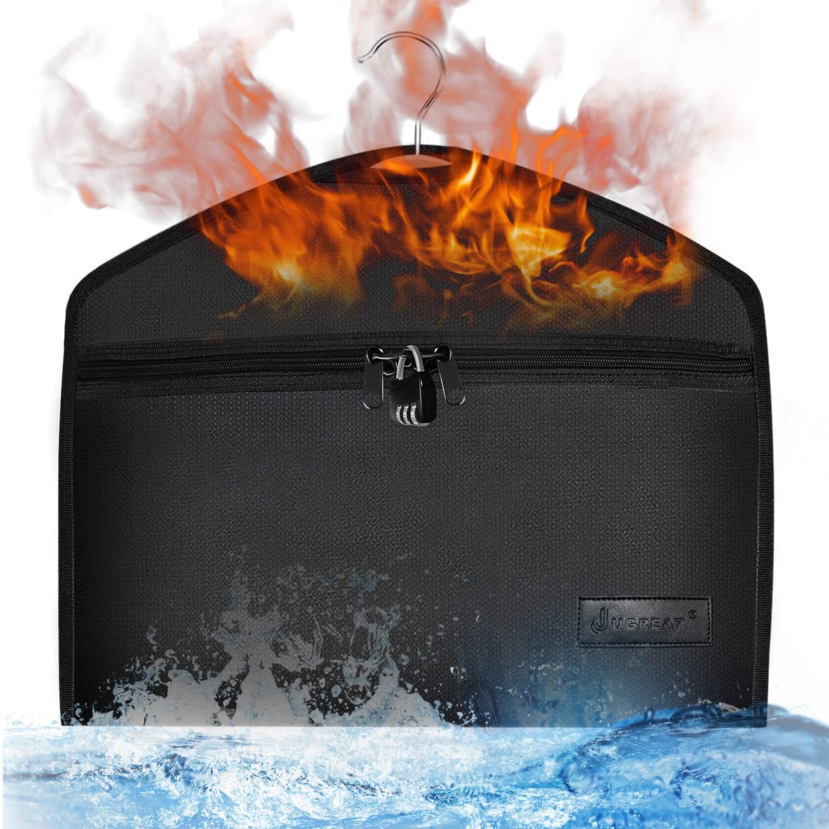 Fireproof Hanger Diversion Safe Bag With Lock, Hidden Storage for Valuables, ...