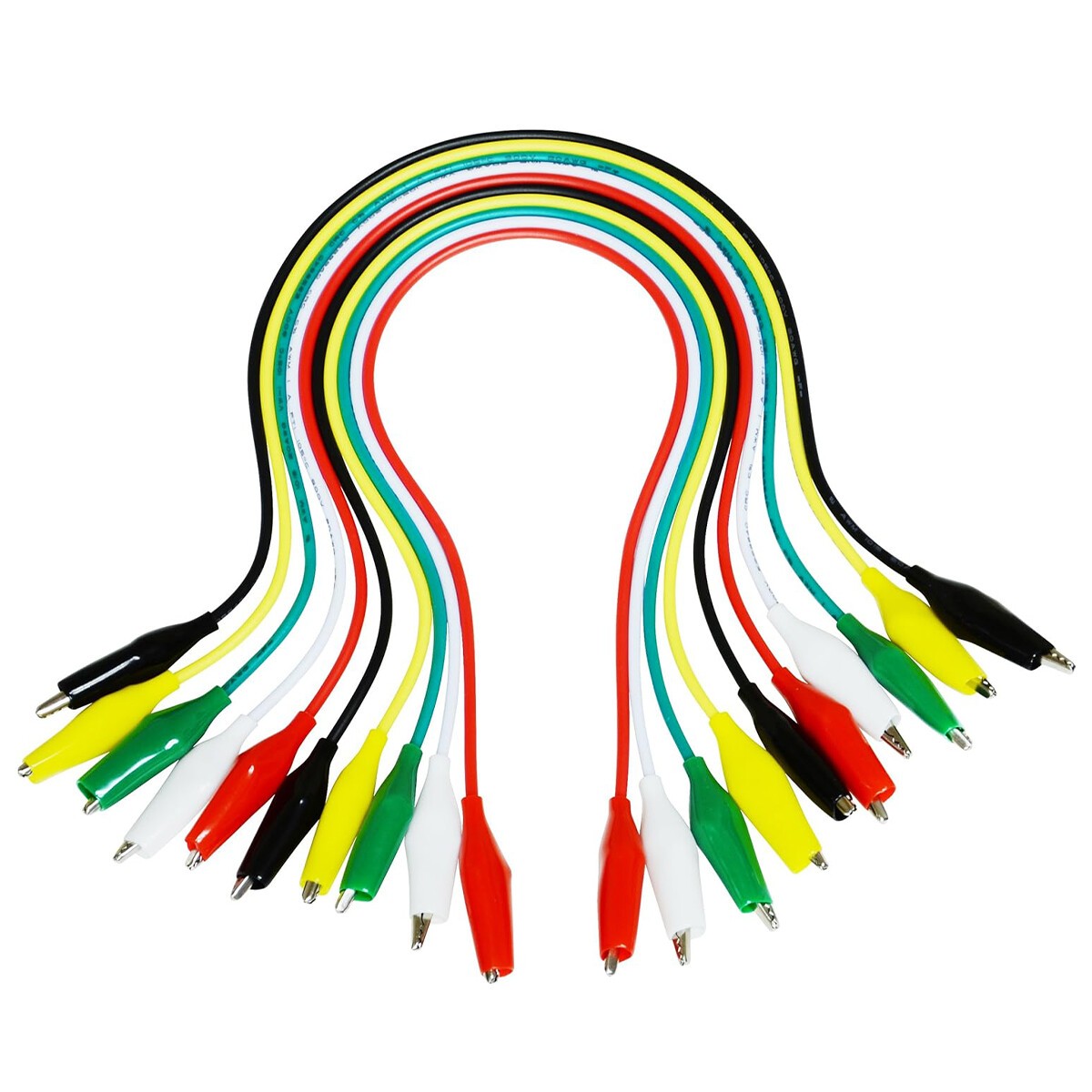 20 Pc Electrical Jumper Cables Test Leads with Alligator Clips for Circuit new