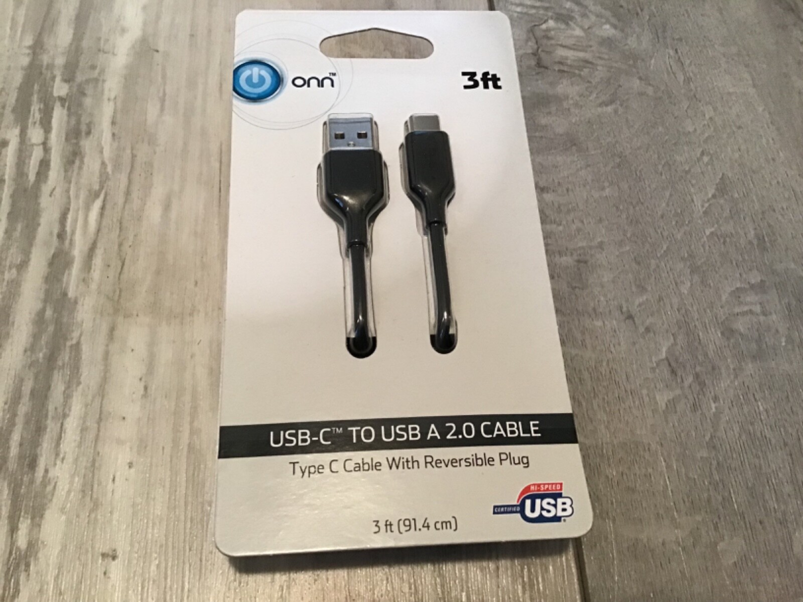 USB Type-C to USB Type-A Cable 2.0 Cable Type C Cable With Reversible Plug 3FT
