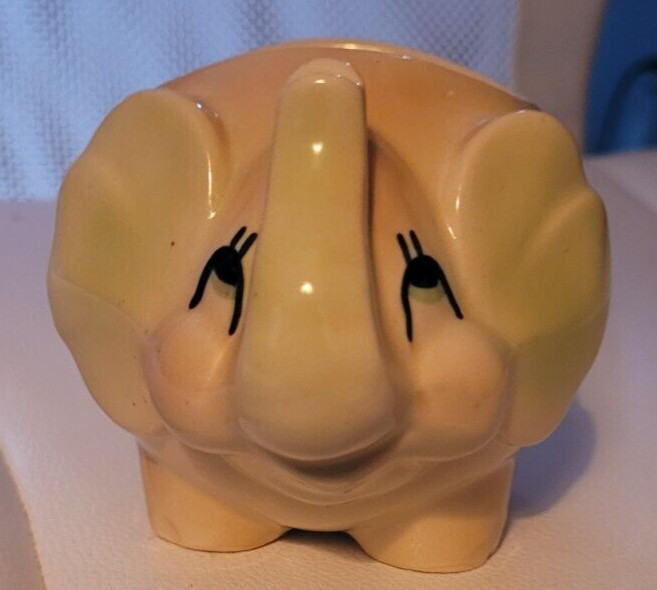 Vintage Ceramic Elephant Planter Succulents U.S.A. 759 Cute Collect Decorate
