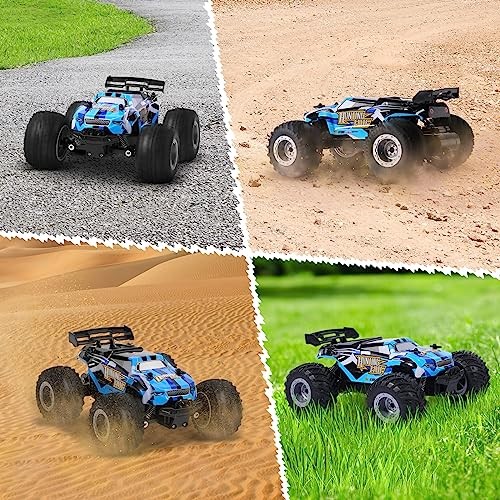 Remote Control Car, Remote Control Truck, With Headlights& Body Light Blue