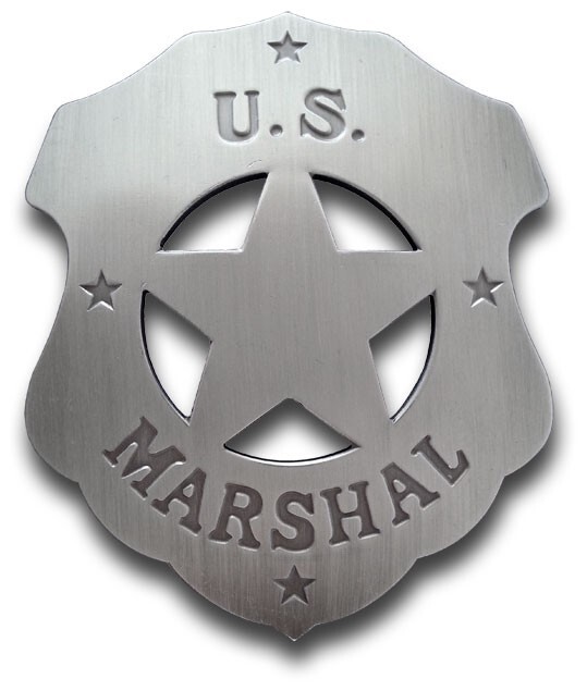 REPLICA REPRODUCTION of Old Western U.S.Marshal Badge - Boxed
