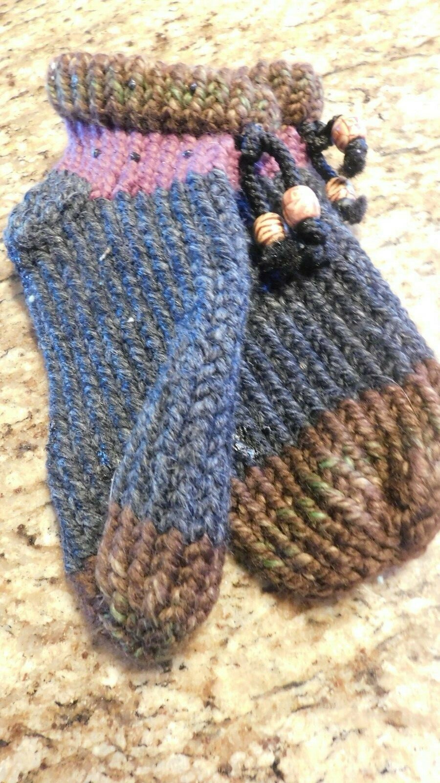 hand knit slipper socks
