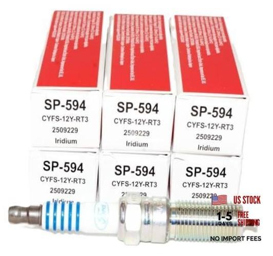 OverstockDirect Genuine OEM SP594 Iridium Spark Plugs (6 pack) CYFS12YRT3