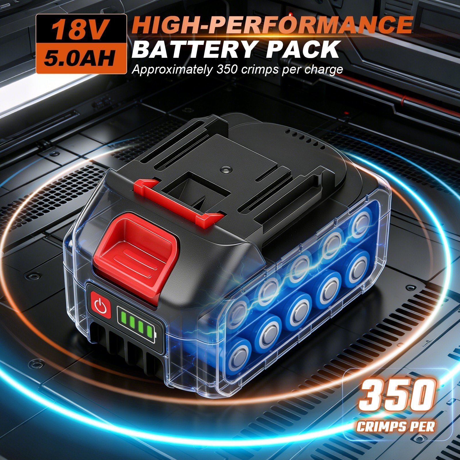 Compact Propress Tool Universal Jaws W/ 2PCS 18V 5.0AH Batteries for Copper Pipe