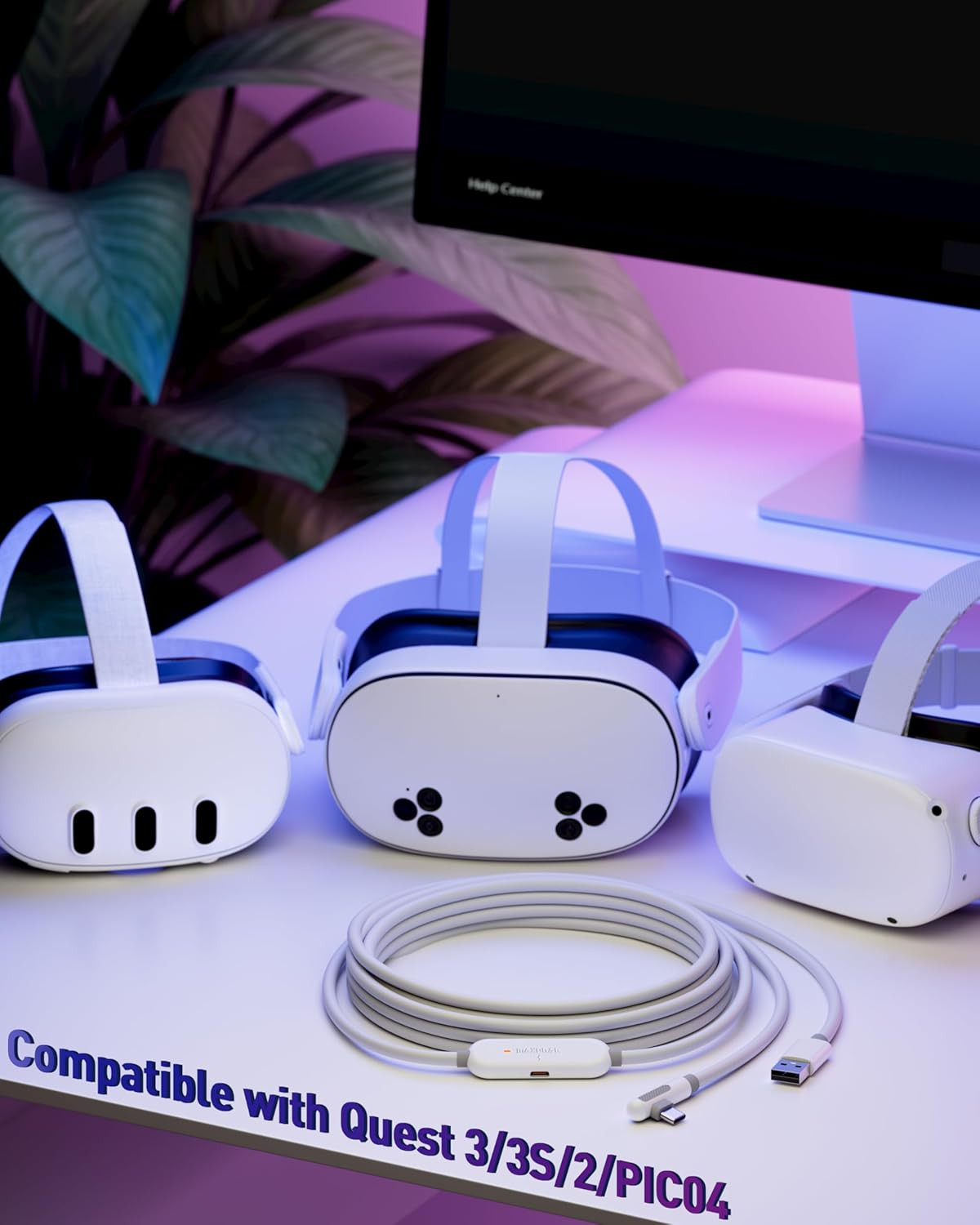 VR Charging Link Cable 16FT (Next-Gen Chip) Compatible with Meta Quest 3S/Quest