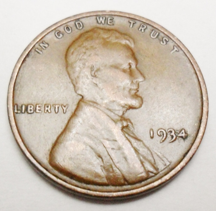 1934 P Lincoln Wheat Cent / Penny  AVE CIRCULATED  **FREE SHIPPING**