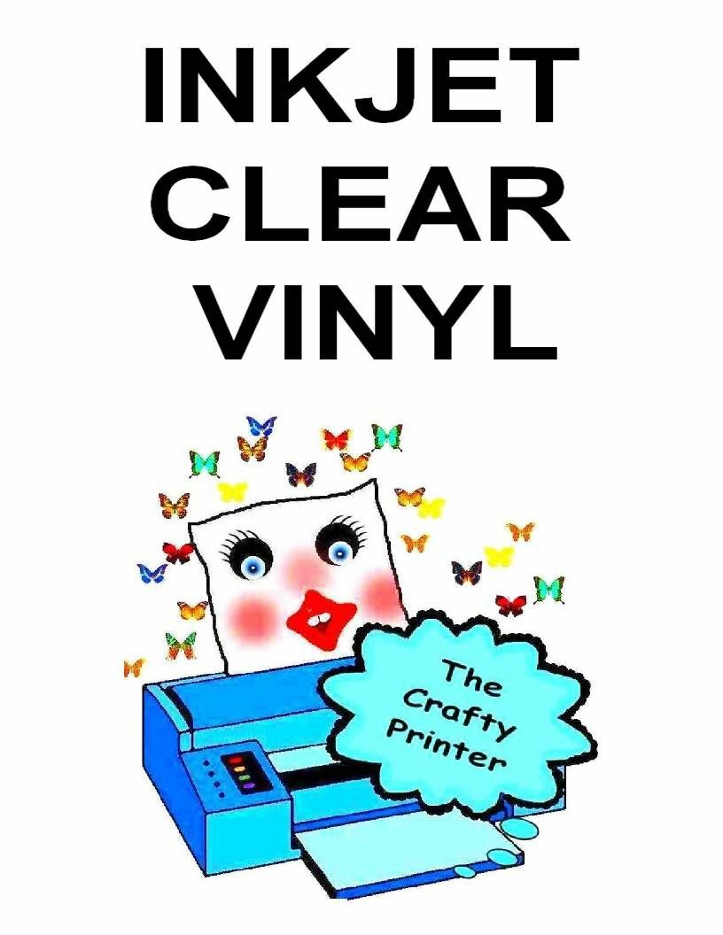 INKJET Adhesive Vinyl Decal Paper - 10 to 20 Sheets CLEAR/TRANSPARENT