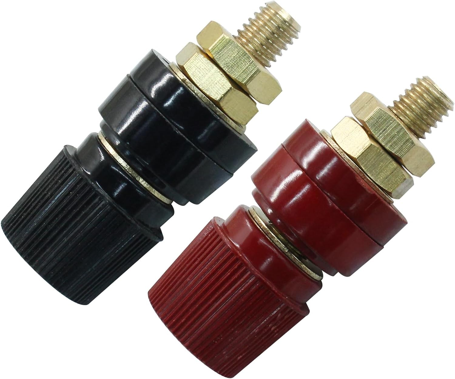 Remote battery terminal studs kit with red and black posts for power connection