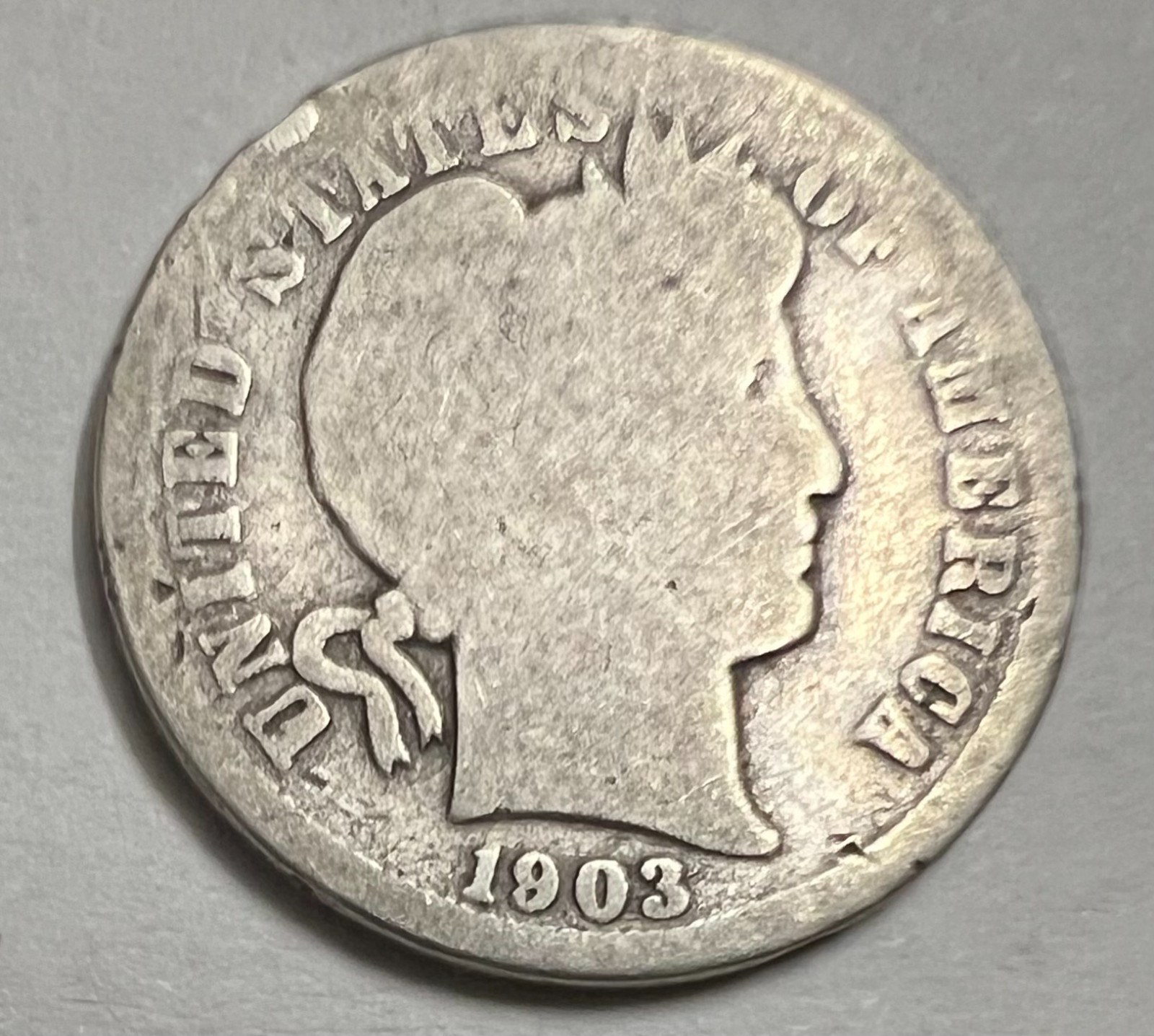 1903-S BARBER DIME KEY DATE SILVER COIN, HARD TO FIND COIN, LOW MINTAGE #0