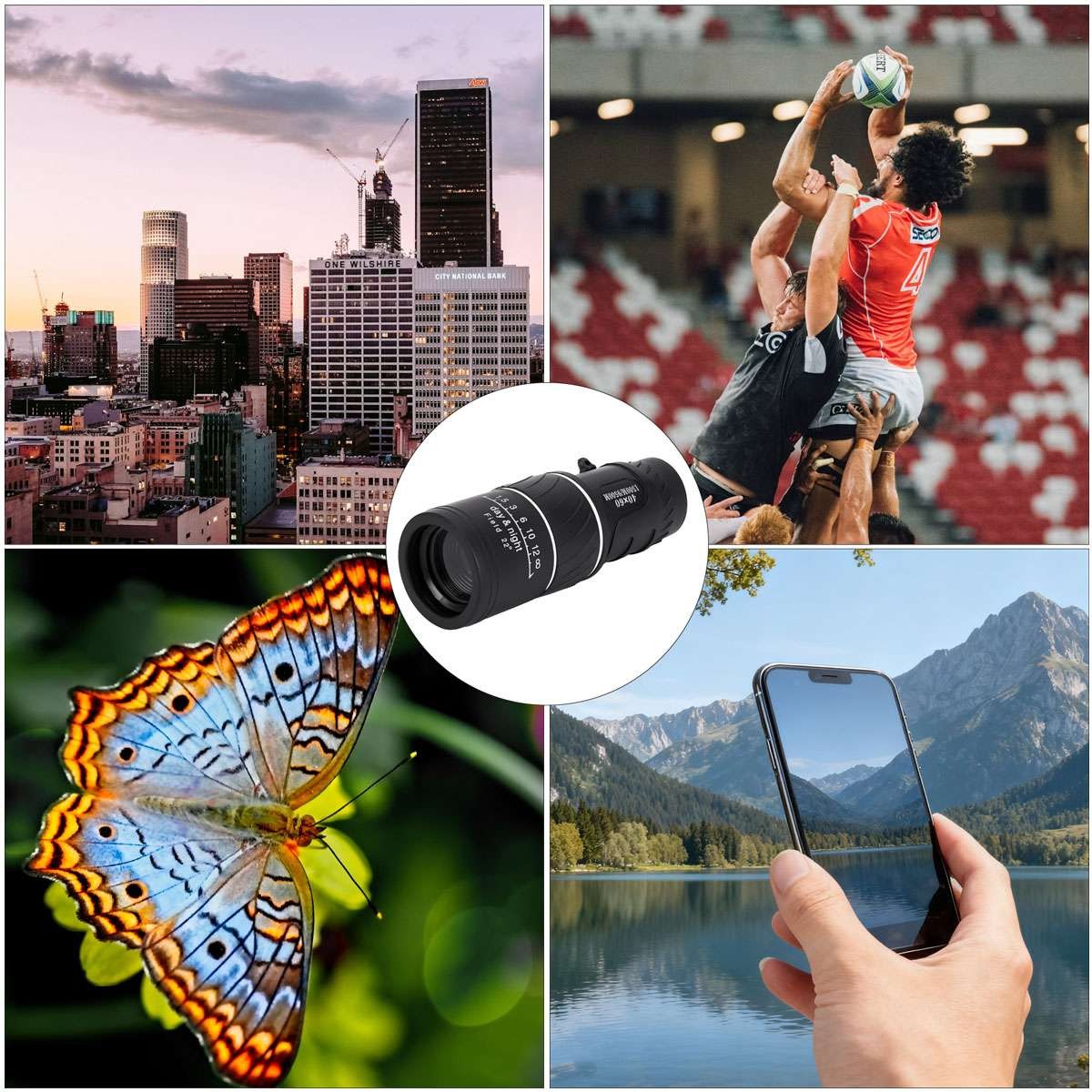 Telescope Monocular 40x60 Super High Power Night Vision Binoculars Outdoor