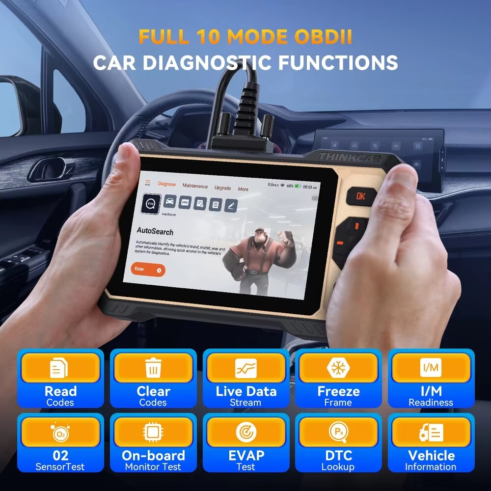 THINKSCAN 662 Auto car Diagnostic OBD2 Scanner Tool 4 System Engine ABS 12 reset