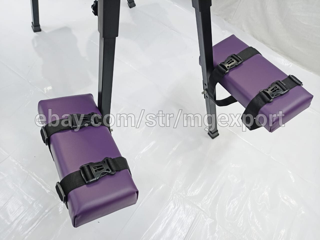 Portable Bench With Headrest Purple Color
