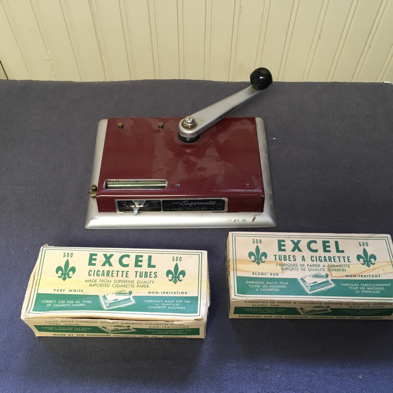 Vintage Premier Suprematism Cigarette Roller And Tubes Used Untested