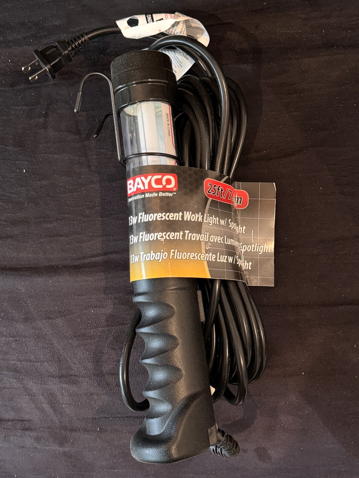 Bayco SL520 - 13 Watt Fluorescent Work Light - 25 foot