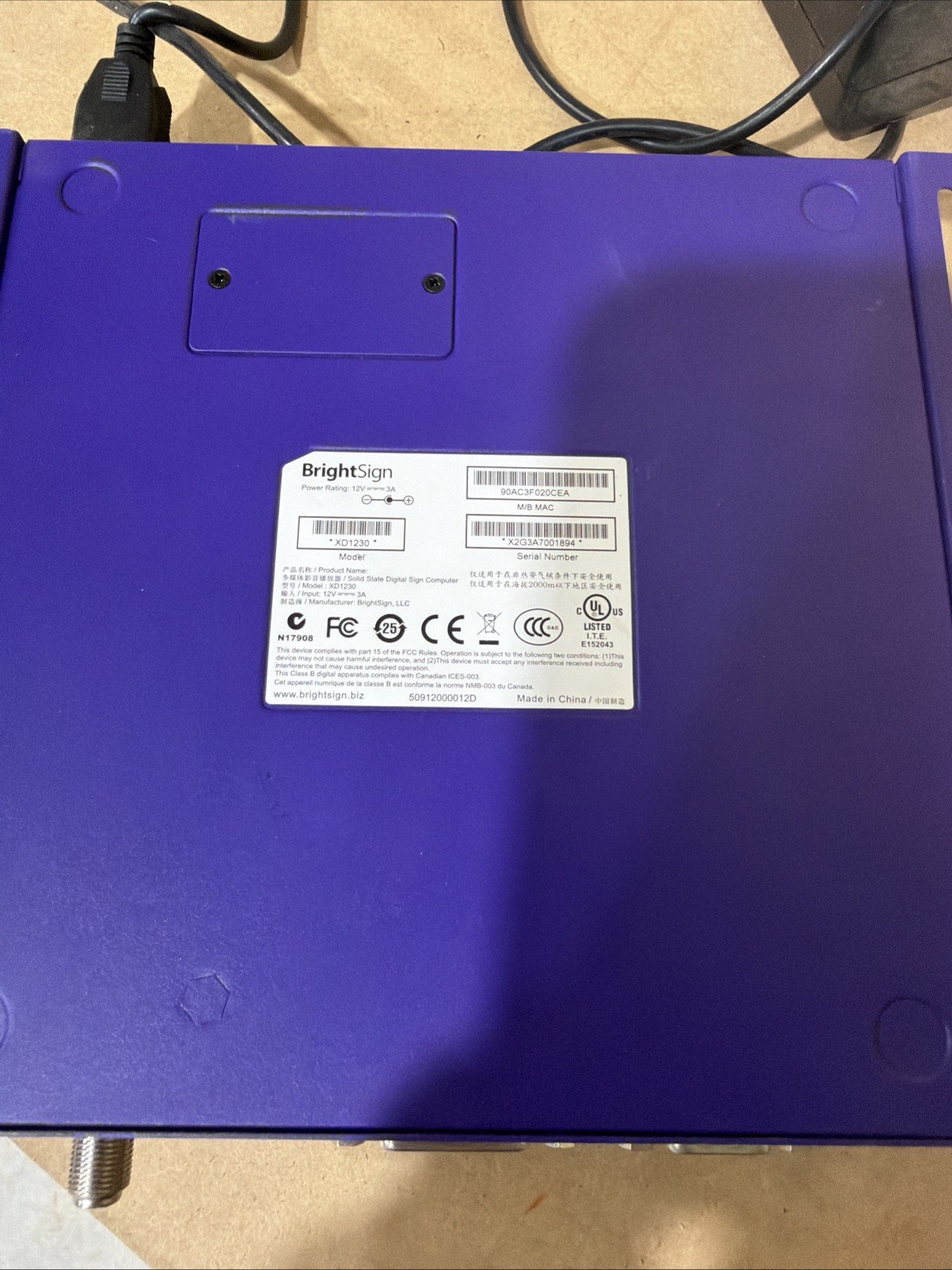 Brightsign XD1230 Digital Signage Controller and Media Player