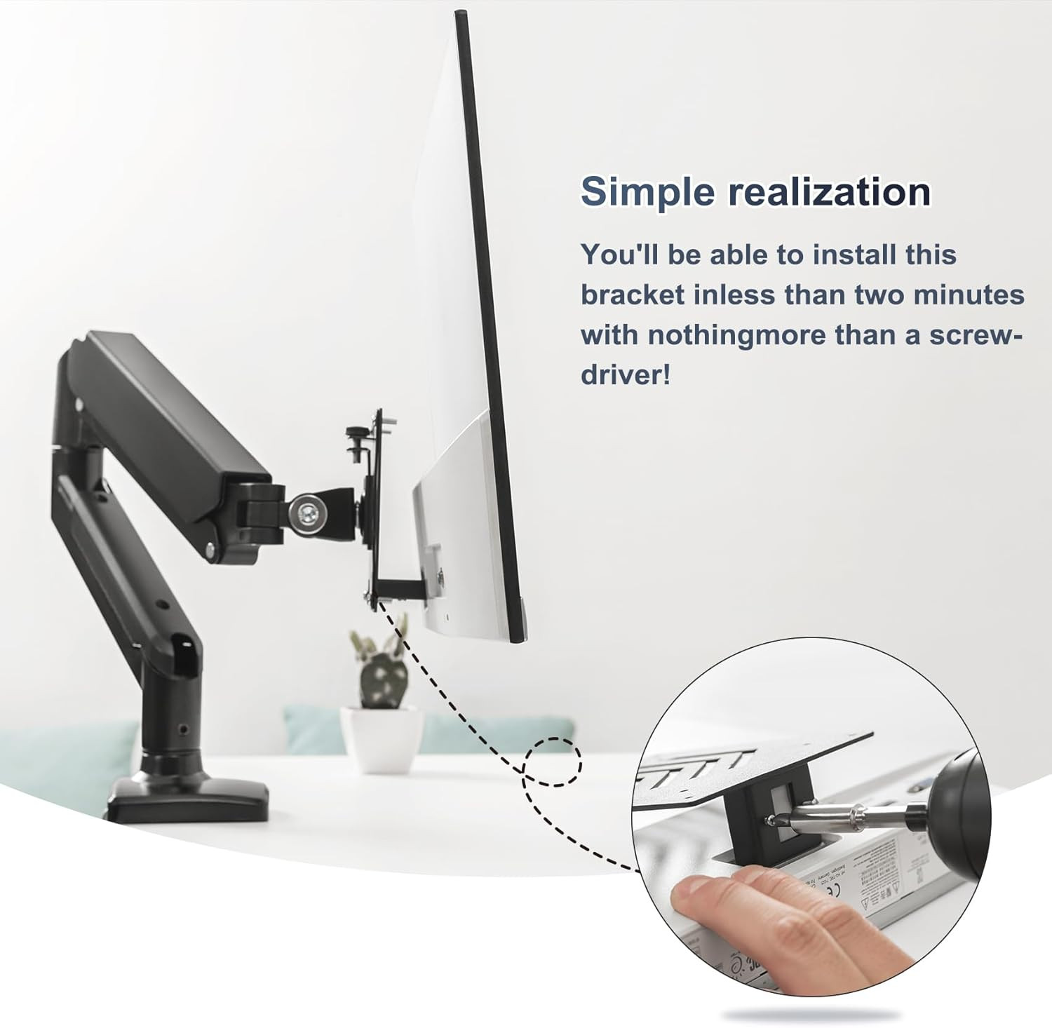 Wall Mount VESA Adapter Bracket Compatible with HP22F 22ER 22ES 22EB 22EA - 2...