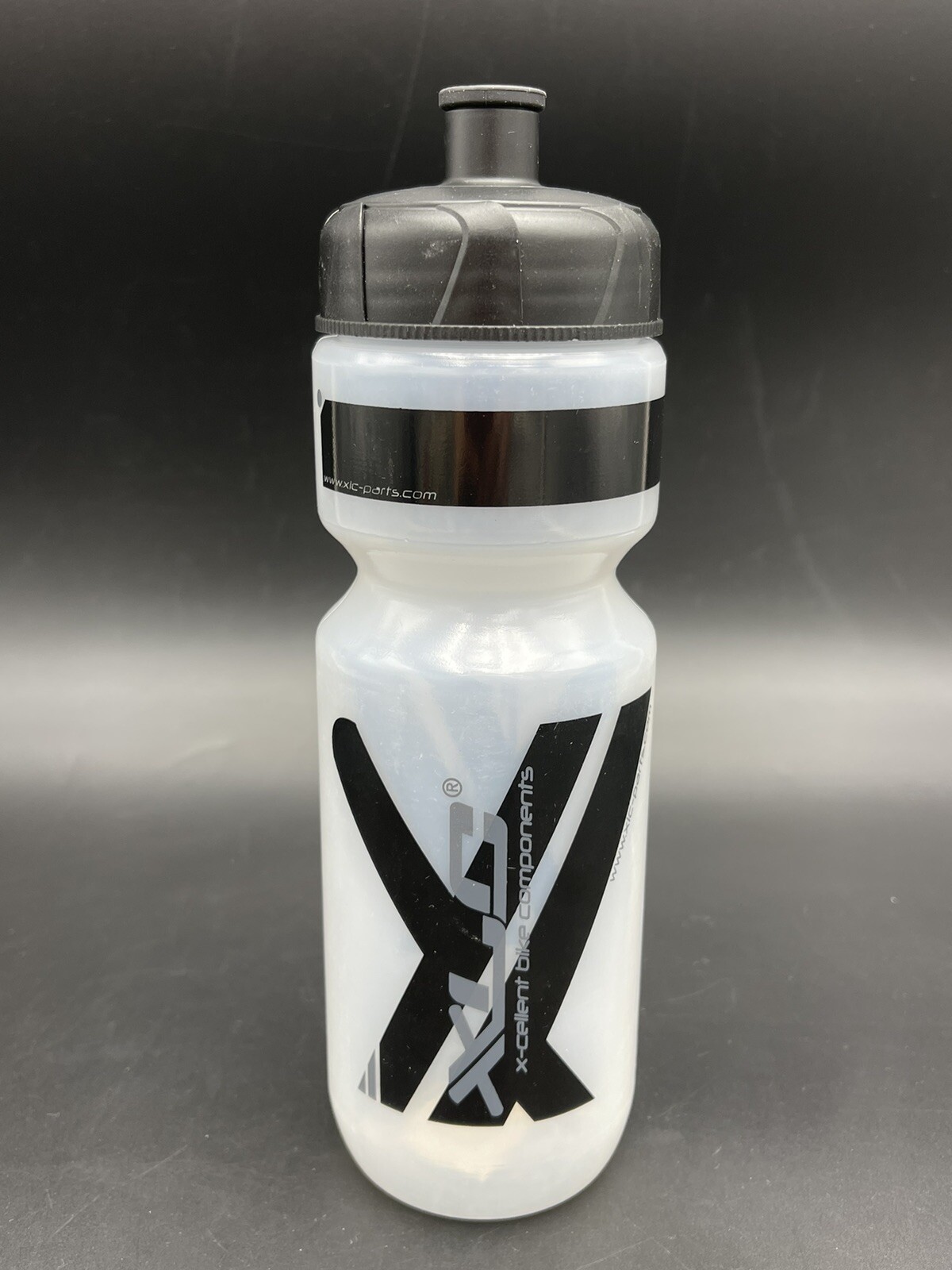 XLC H-Flow Bottle 25oz Clear Black Translucent Black Cap Black XLC Logo