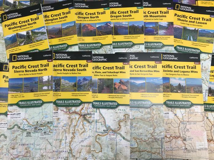 Pacific Crest Trail Maps National Geographic Complete PCT Topo Map Pack Bundle