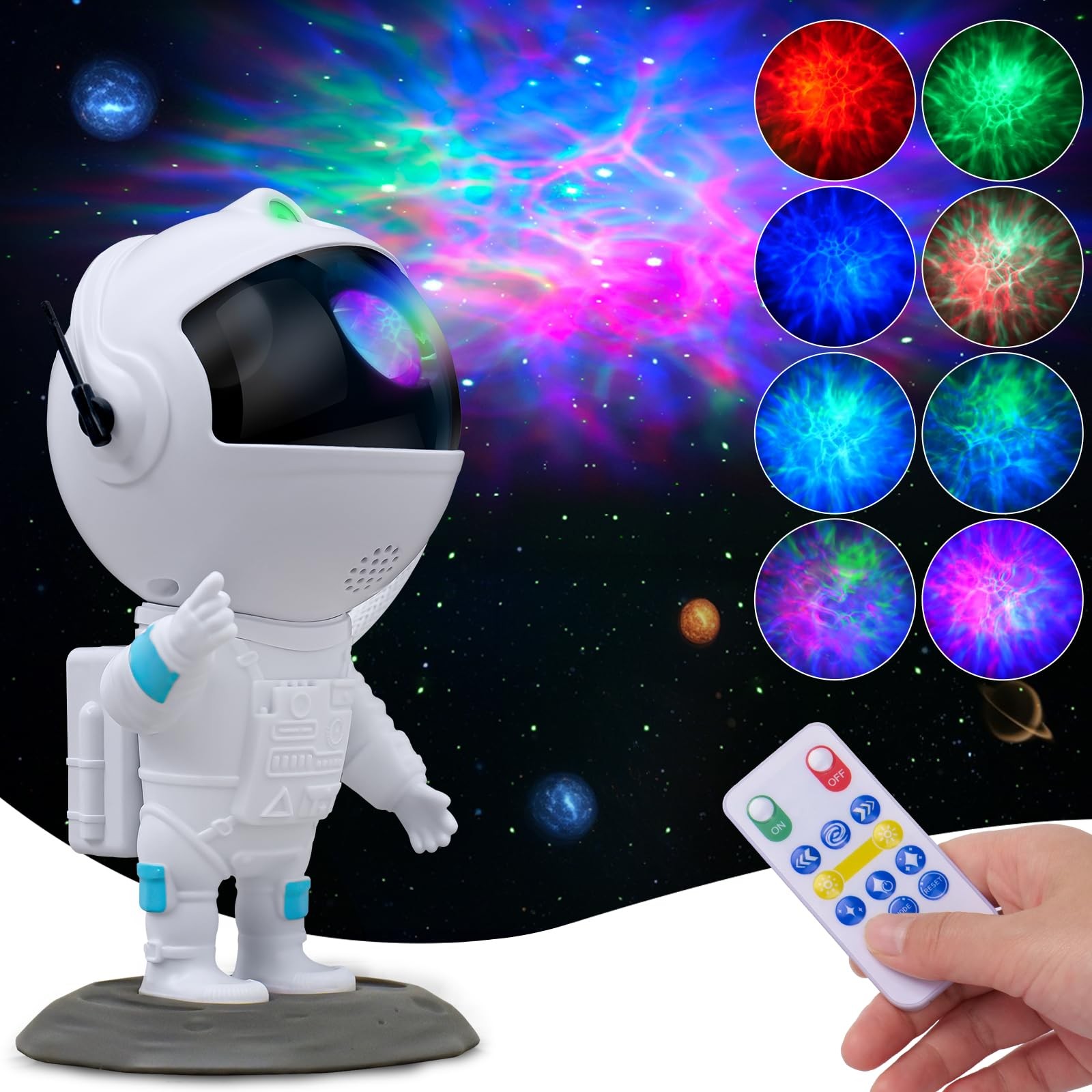 Astronaut Galaxy Projector, Star Light Medium, White