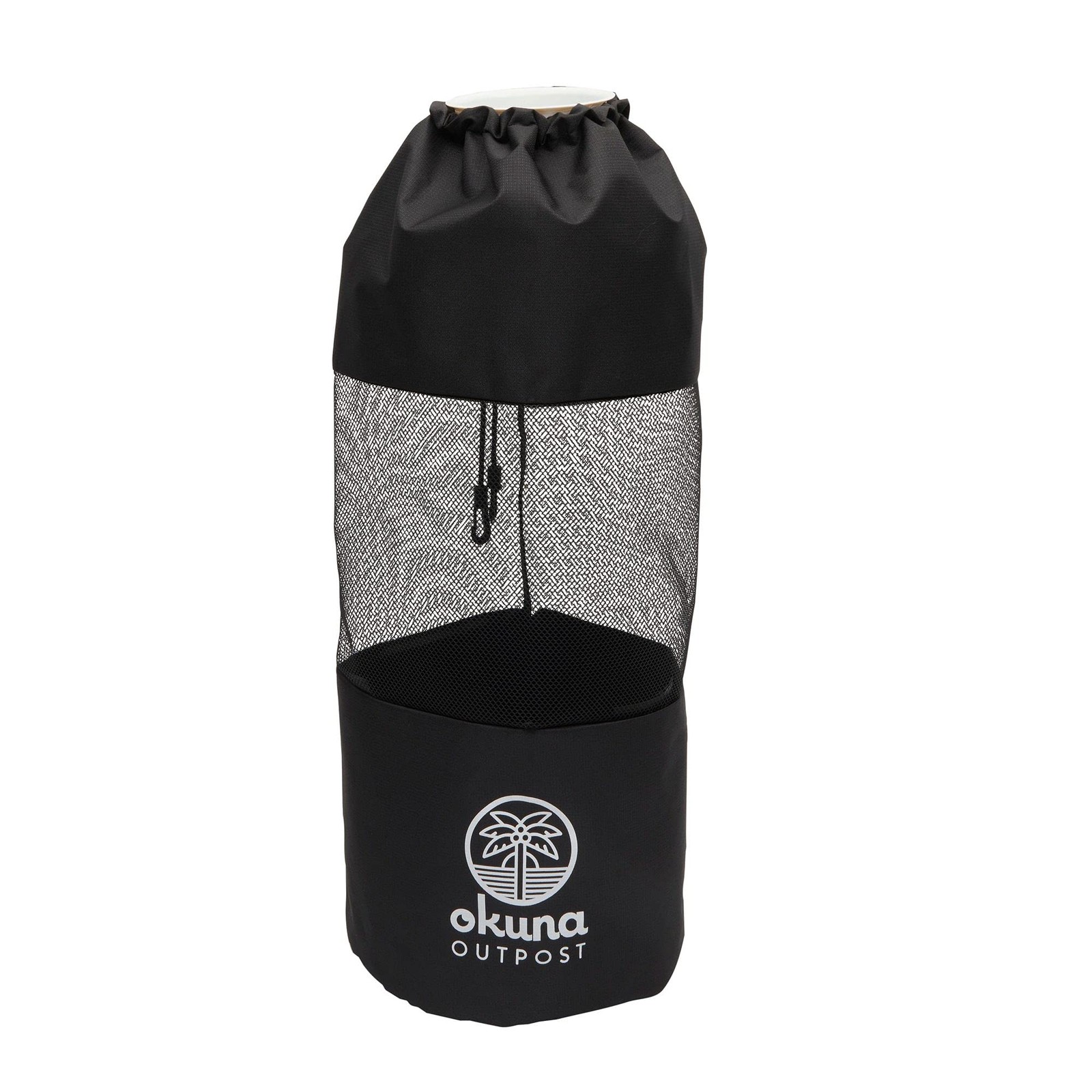 Mesh Pontoon Boat Trash Bag with Hangers Fishing Storage Bag Black 9.8x27.5