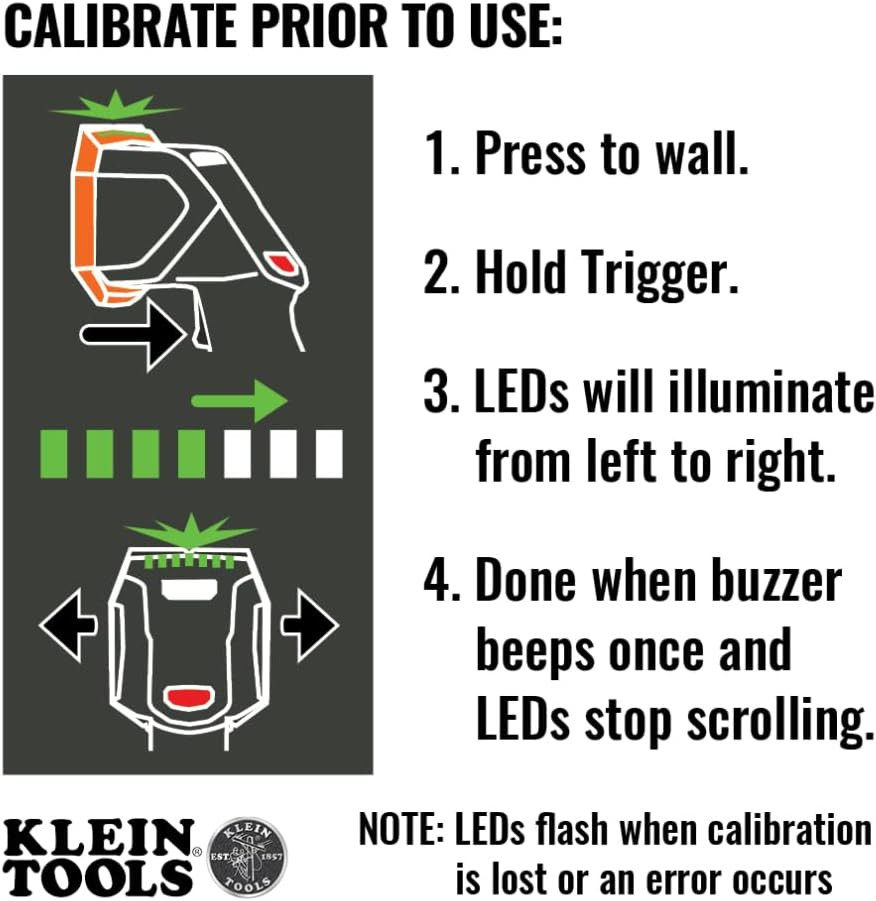 Klein Tools ESF150LL Electronic Stud Finder with Cross-Line Lasers, Bubble Level