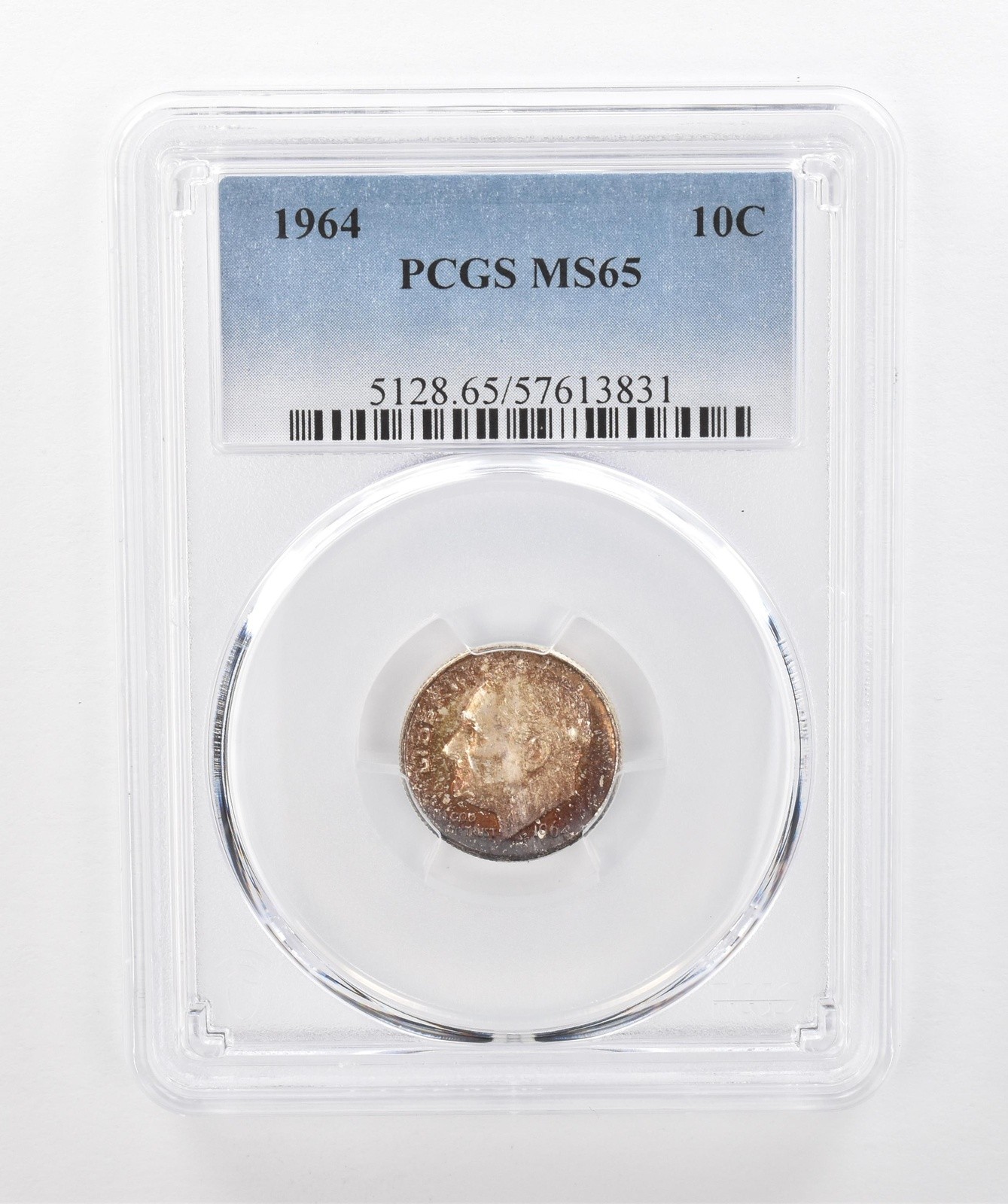 1964 Roosevelt Dime MS65 PCGS Beautiful Tone *1545