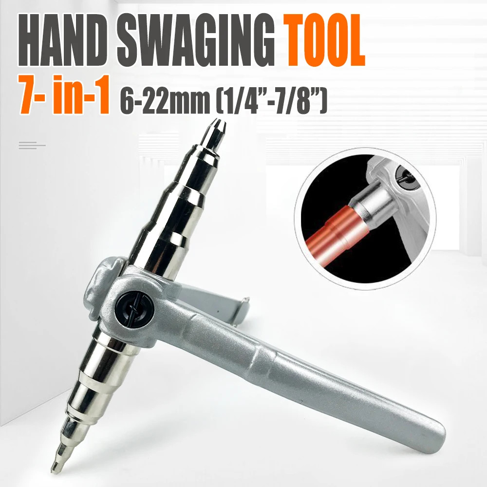 Manual Tube Expander Cutter Tool for Copper Aluminum Pipe HVAC AC Refrigeration