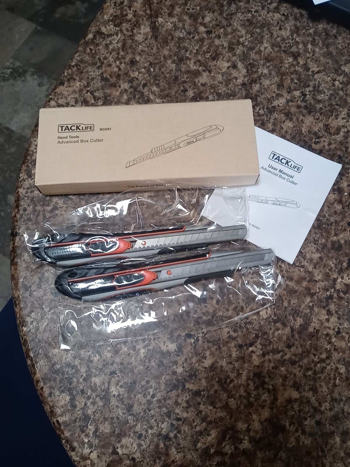 Set of 2 Tacklife Utility Box Cutters Safety Hand Tool BCH01 Advanced New Sealed