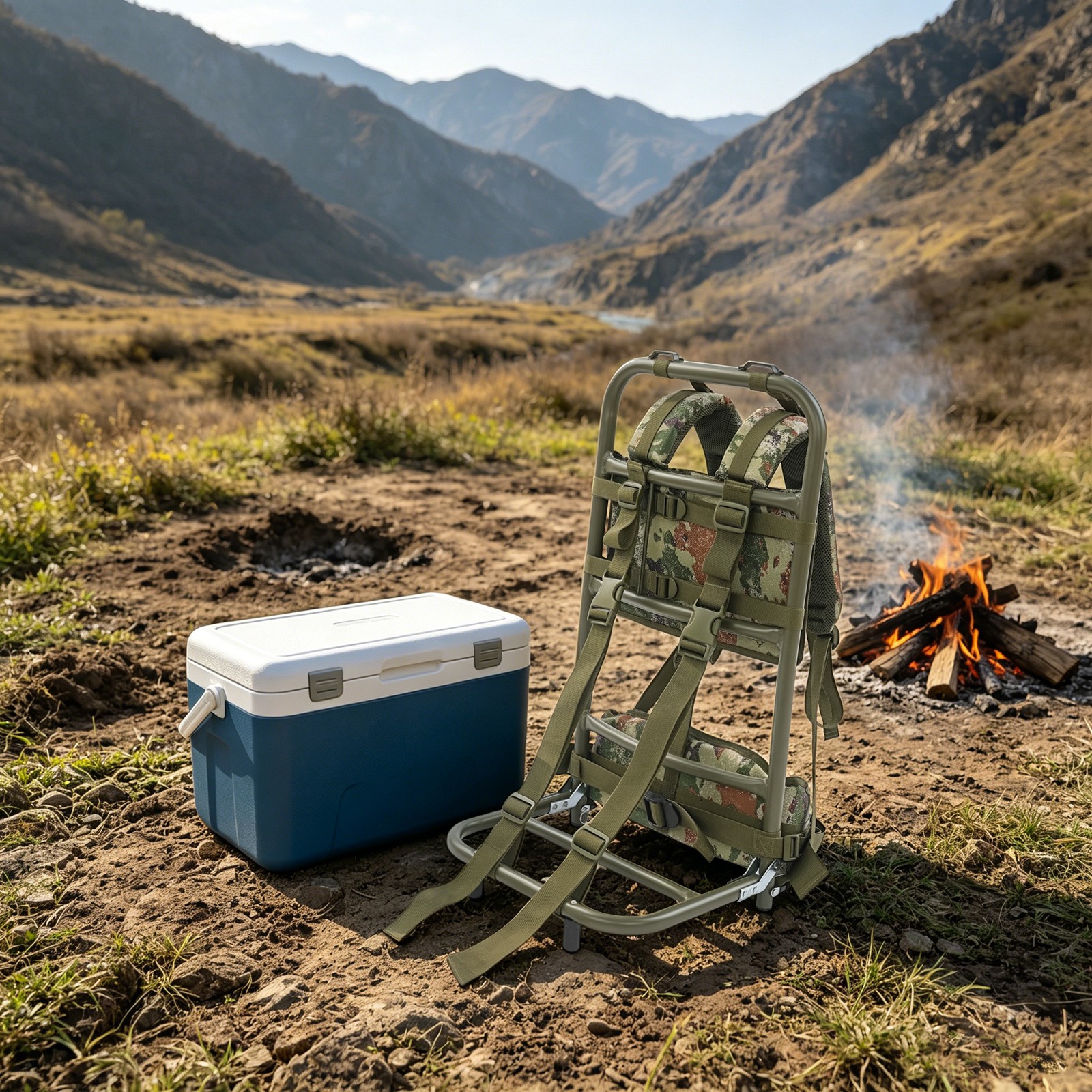 Hiking/Hunting Backpack Frame, Aluminum External Frame Backpack 37*25*70cm Camp