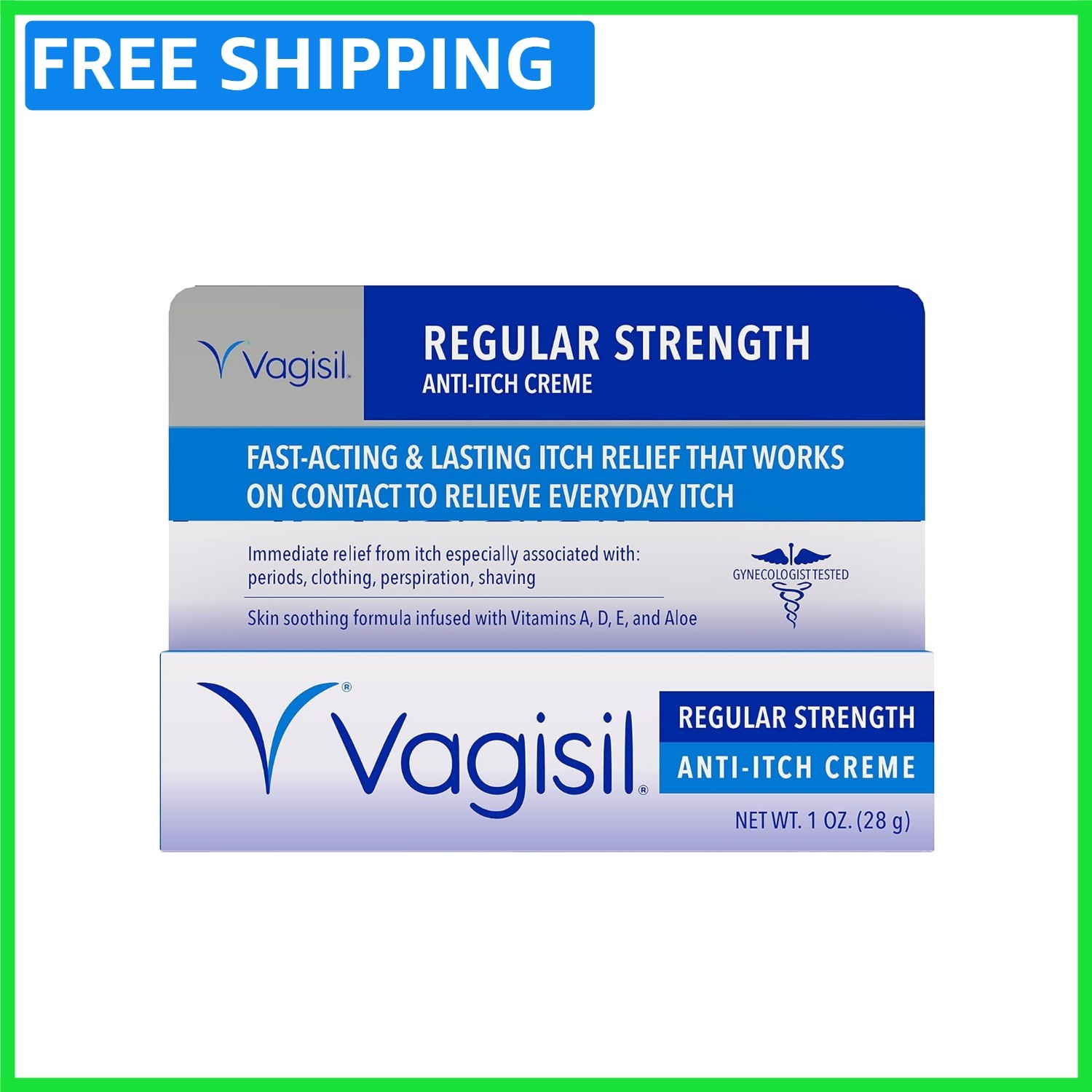 Non-Irritating Feminine Anti-Itch Cream with Vitamins – 1 oz for Quick Relief